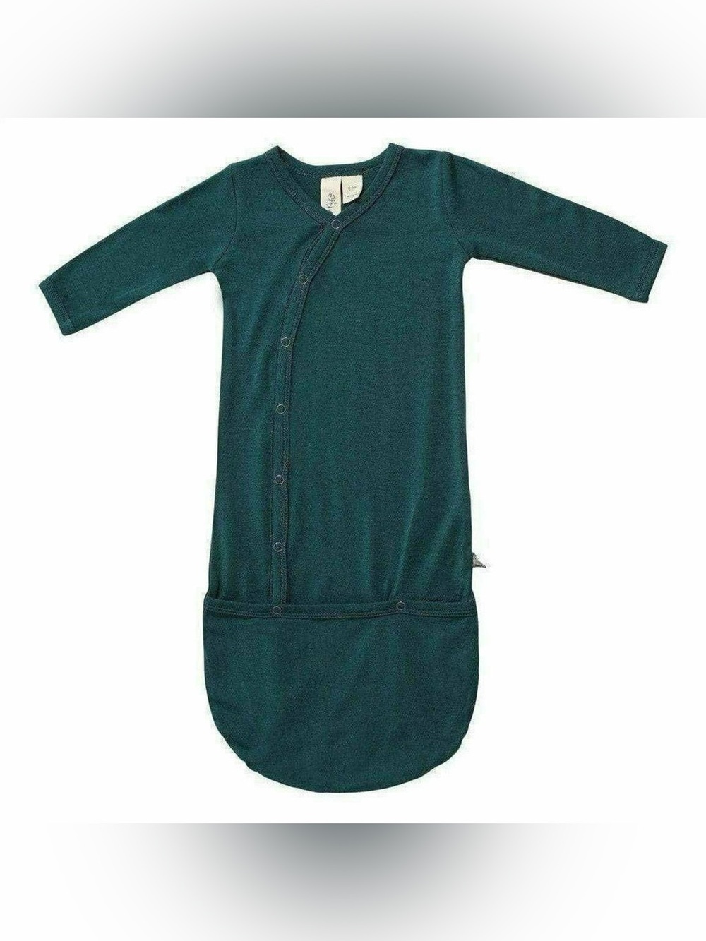 Kyte BABY bamboo bundler gown newborn unisex gender neutral emerald snaps